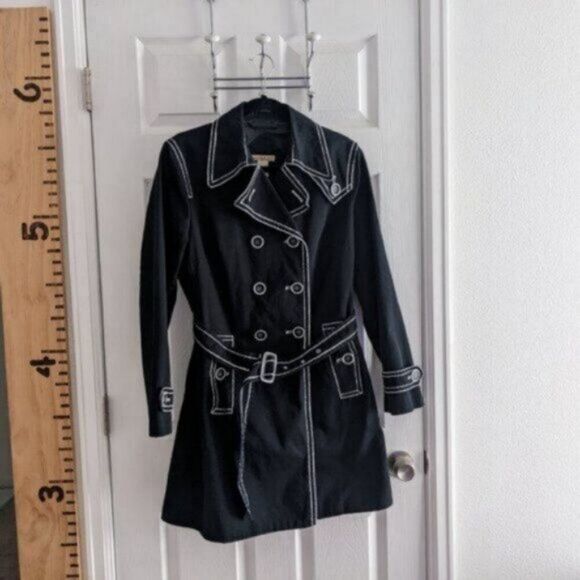 One of a Kind Hand Painted Massini Trench Coat M - Picture 8 of 13